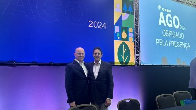  Novo presidente da OCESC Vanir Zanatta, sucede Luiz Vicente Suzin, que encerrou seu segundo mandato &agrave; frente da institui&ccedil;&atilde;o. (Credito: Marcos Bedin/MB Comunica&ccedil;&atilde;o Empresarial/Organizacional).