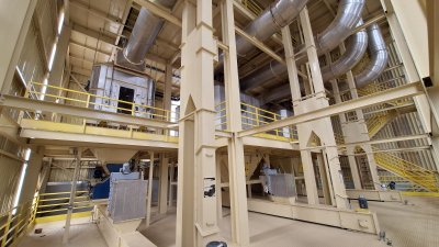 Estrutura interna da parte da peletiza&ccedil;&atilde;o 